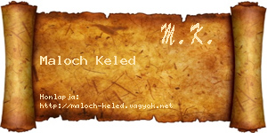 Maloch Keled névjegykártya